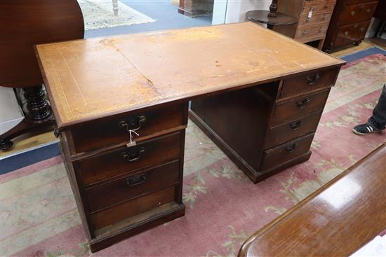 A George III mahogany pedestal partners desk a.f. W.152cm